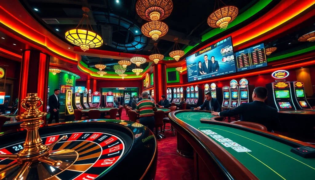 Players enjoying a thrilling game at the casino with vibrant colors showcasing fun activities from https://78win.school/.